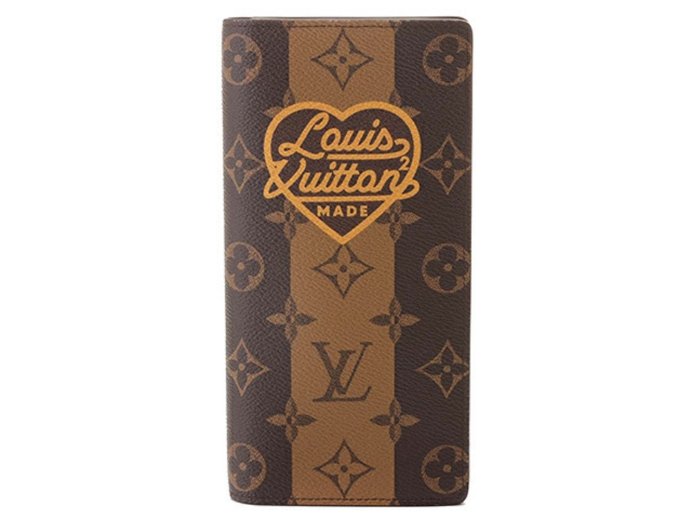 LOUIS VUITTON Long Wallet Portefeuille Brazza Monogram Stripe